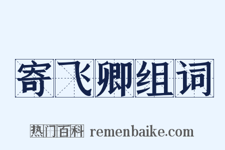 寄飞卿组词是什么意思的图片